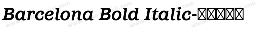 Barcelona Bold Italic字体转换